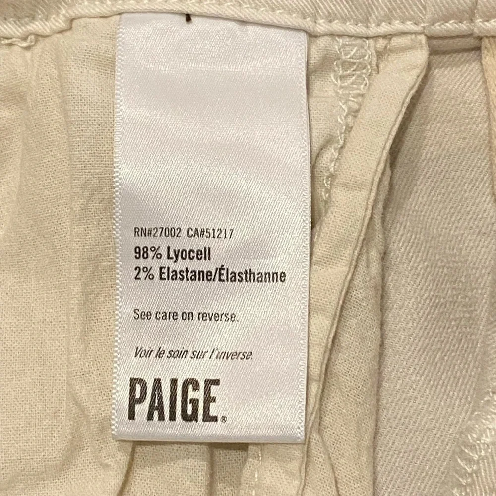 Paige Anessa shorts‎ with Trapunto Tie belt Ivory size 30 women's Boho Prep